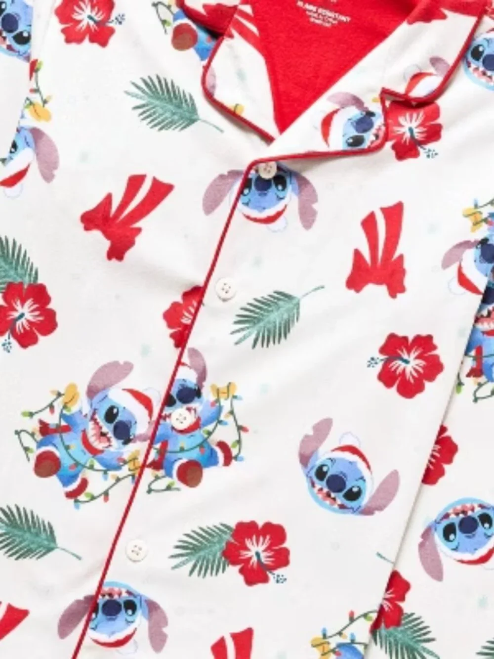 NEW Kids' Lilo & Stitch 2pc Christmas Pajama Set - White 5